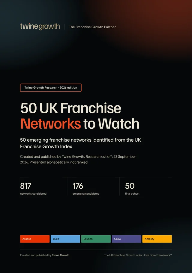 Cover of the 50 UK Franchise Networks to Watch